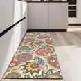 thumbnail image 4 of Multicolor Ethnic Paisley and Floral Pattern Kitchen Rug Mat,Kitchen Runner Rugs Non Skid Washable,Decorative Kitchen Floor Mats for Kitchen,Sink,Laundry,17"X47", 4 of 5
