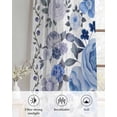 thumbnail image 6 of Boho Blue Flower Sheer Curtains 54 Inch Length 2 Panels Set for Living Room/Bedroom, Spring Watercolor Country Floral Plant Kitchen Curtains Grommet Semi-Sheer Curtains Window Treatments 42"x54"x2, 6 of 7