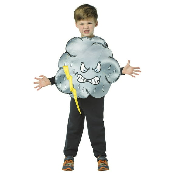 Rasta Imposta Storm Cloud Costume for Children with Gloomy Tunic, Kids 4-6 Years
