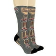 thumbnail image 2 of ThisWear Mens Motorcycle Novelty Gifts Classic Motorcycle Socks Biker Chick Socks 2-Pairs Novelty Crew Socks, 2 of 5