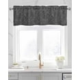 thumbnail image 2 of Black White Stripe Kitchen Valances for Windows Farmhouse Linen Window Valance Curtain for Living Room Window Treatment Modern Abstract Art Moire Striped Valance Rod Pocket Topper Drape, 54 x 18 Inch, 2 of 6