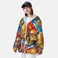 thumbnail image 3 of Fotbe Vibrant Picnic Food Spread Chaqueta con Protección Solar UPF 50+ para Hombre y Mujer, Camisa con Capucha y Bolsillos-Medium, 3 of 7
