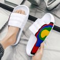 thumbnail image 4 of Minnieouse 1 par de chanclas para hombre y mujer, zapatillas portátiles de estilo informal con punta abierta para caminar en la playa, sandalias Calzado Blanco Tamaño 43-44, 4 of 6