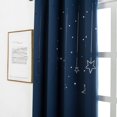 thumbnail image 5 of MANGATA CASA Kids Star Blackout Curtains Grommet Thermal 2 Panels for Bed Room,Cutout Galaxy Window Curtain Darkening Drapes for Nursery Living Room(Navy 52x84in), 5 of 6