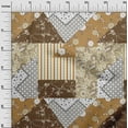 thumbnail image 3 of oneOone Polyester Spandex Brown Fabric Floral With Dot Mix Sewing Craft Projects Fabric Prints By Yard 56 Inch Wide, 3 of 4