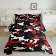 thumbnail image 2 of jejeloiu Vintage Camo Pattern Full Size Comforter Sets,Camouflage Hunting Bedding Comforter Set,Red Black White Bedding Sets For Boys Kids,Luxury Bedroom Decor,3pcs, 2 of 8