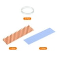 thumbnail image 3 of Uxcell Copper Heatsink 70x20x4mm W Thermal Pad Rubber Ring for M.2 SSD Module 1 Set, 3 of 6