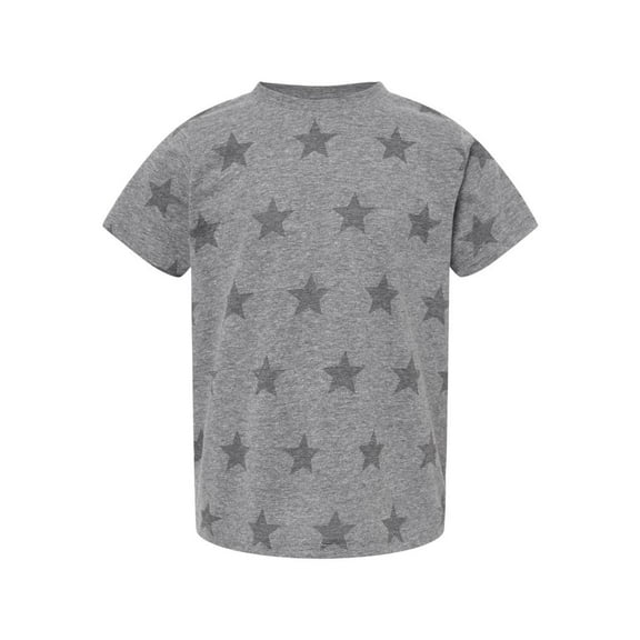 Code Five - Toddler Star Print Tee - 3029 - Granite Heather Star - Size: 2T