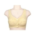 thumbnail image 2 of Yuanlong Daisy Bras For Older Women Front Closure Back Smoothing Non Underwire Wide Straps Full Coverage Support Casual Bra, 2 of 4