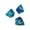 Blue and green, variant on 3lots 8 Face Dices Ergonomic Light weight Dices Travel Game Accessories Tarots Card Accessory