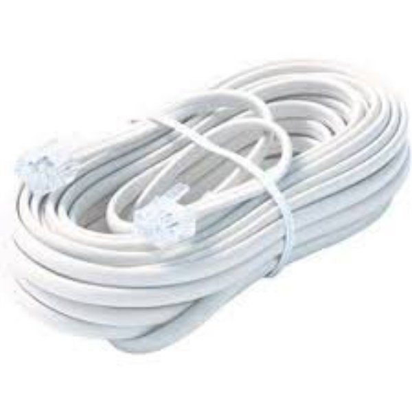 bistras 25 ft 4c telephone extension cord cable line wire, for any