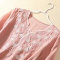 thumbnail image 4 of Conairie 3/4 Sleeve V Neck Shirts For Women Solid Color Loose Trendy Elegant Casual T Shirts Comfy Spring Basic Blouses Vacation Clothes Pink XXL, 4 of 9