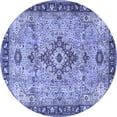 thumbnail image 1 of Ahgly Company Indoor Round Medallion Blue Traditional Area Rugs, 6' Round, 1 of 4