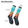 thumbnail image 2 of Balery Underwater Plant Octopus Printed Novelty Socks Men's Women's Crew Socks Sports Socks Knee High Socks Cotton Socks Quirky and Cool Socks, 2 of 9