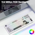 thumbnail image 4 of Restored AULA F99 Wireless Mechanical Keyboard,Tri-Mode BT5.0/2.4GHz/USB-C Hot Swappable Custom Keyboard,Pre-lubed Linear Switches,RGB Backlit Computer Gaming Keyboards for PC/Tablet/PS/Xbox (Refurbished), 4 of 9