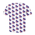 thumbnail image 5 of Brnmxoke Plus Size USA Flag Star Stripe Shirt for Women 4th of July American Flag Print Tee Tops Oversized Short Sleeve Patriotic T-Shirt Blouse White,L, 5 of 5