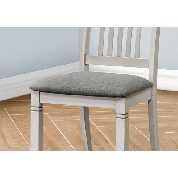 Dining Chair - 38" Height - Set Of 2 Upholstered - Dining Room - Antique Gray