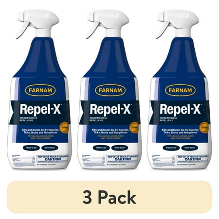 (3 pack) Farnam Repel-X Insecticide & Repellent 32 Ounces