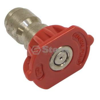 General Pump Nozzle - Quick Coupler Nozzle / 0 Degree, Size 3.0, Red - REPLACES OEM: General Pump 900030Q