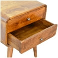 thumbnail image 3 of Newboti Furniture Solid Wood Curved Chestnut nightstand 58919, 3 of 7