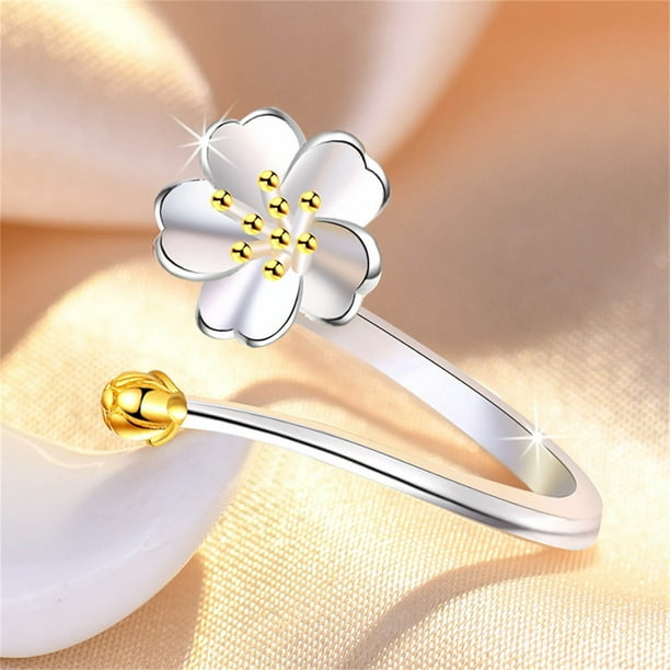 Anillos para mujer, regalos para mujer, flores para mujer, compromiso, boda, joyería, accesorios, anillo para mujer y niña.