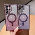 thumbnail image 5 of for Samsung Galaxy S24 Ultra Magnetic Case[Compatible with Magsafe],Luxury Glitter Bling Rhinestone Sparkle Shiny TPU Bumper and Camera Lens Protection Cases for Women Girls-Purple, 5 of 14