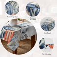 thumbnail image 5 of Pumpkin Coastal Table Cloth Waterproof Tablecloths, Blue Thanksgiving Starfish Shell Fall Tablecloth Dining Table Cover for Kitchen Party Tabletop Outdoor, Rectangle Tablecloth 60x102 Inch, 5 of 9