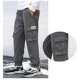 thumbnail image 4 of Boys Cargo Jogger Pants Parachute Pants Multi Pockets Lightweight Cotton Teens Trousers School 7-14 Years, 4 of 8
