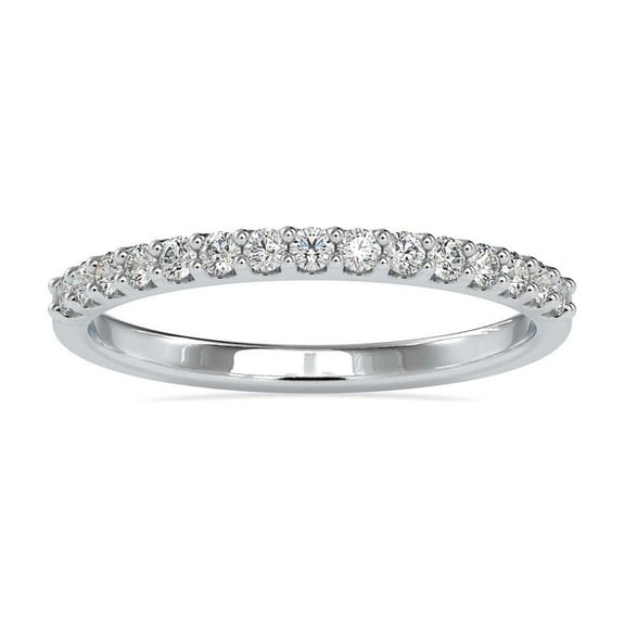 Blue Jewel 1.1 Ct Round Cut Lab Grown Diamond Ring for Women - Dainty Engagement Band in 14K White Gold Plated - Ideal for Proposals, Birthdays, and Special Occasions - Unique Gift for Her