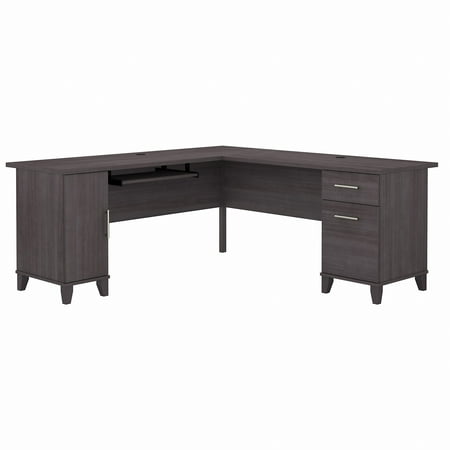 Bush Furniture Somerset 72 L Shaped Desk with Storage Storm Gray