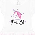 thumbnail image 3 of Inktastic Third Birthday Cute Unicorn Girls Toddler Dress, 3 of 4