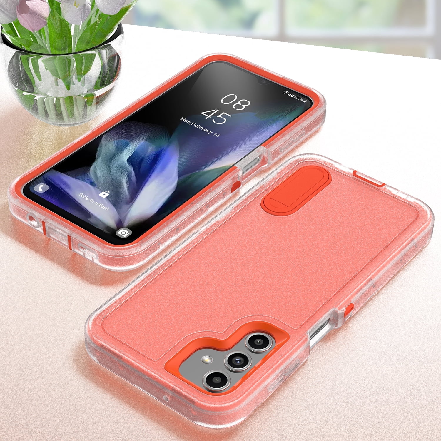 New Case for Samsung Galaxy A54 5G 6.4 inch,Heavy Duty 3 Layer Military Protection with Hidden Kickstand Shock Resistant Armor Hybrid Bumper Rugged Rubber Phone Cover,7 Color