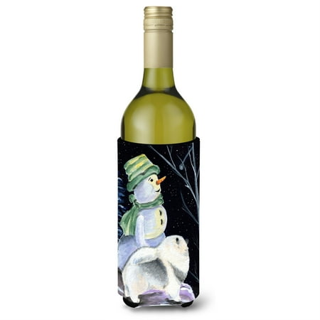 

Snowman with Keeshond Wine Bottle Beverage Insulator Beverage Insulator Hugger
