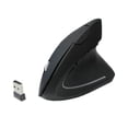 thumbnail image 1 of Ratones inalámbricos verticales ergonómicos, ligeros y cómodos con adaptador USB Negro, 1 of 9