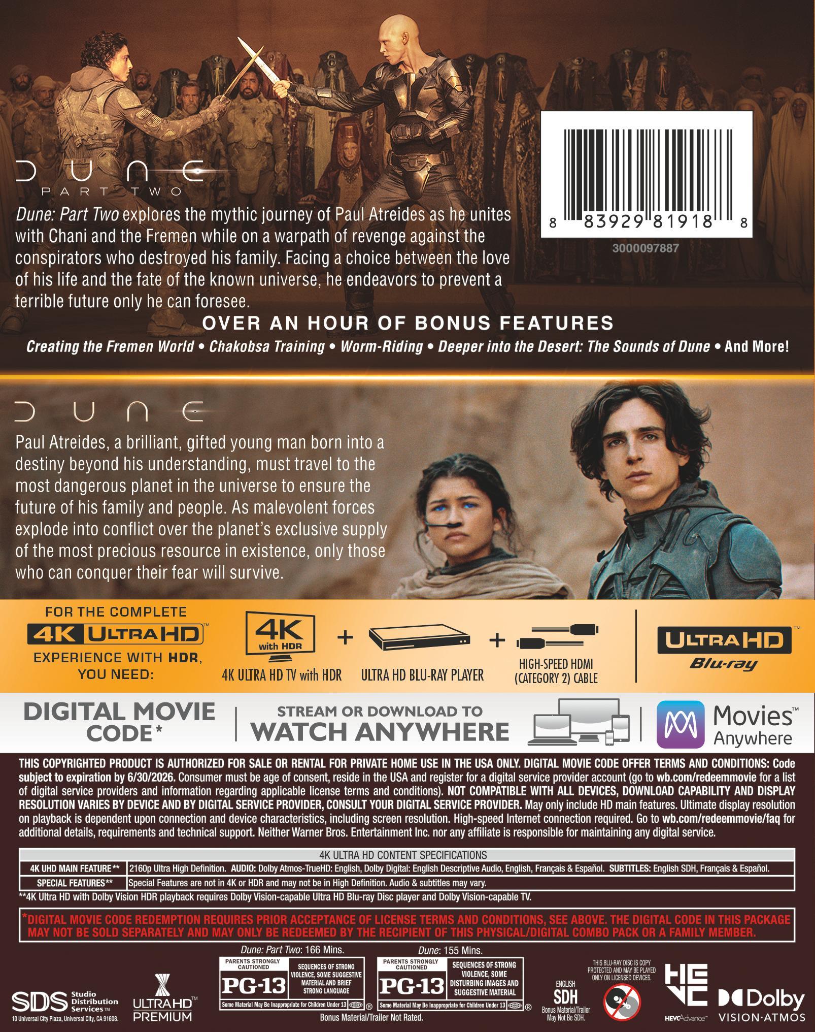 Dune 2-Film Collection (4K Ultra HD + Digital Copy) - image 3 of 7