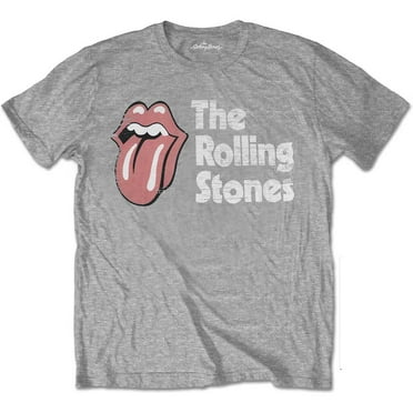 Men's Rolling Stones Scratched Logo Slim Fit T-shirt Small Grey