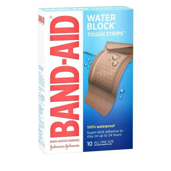3 Pack - BAND-AID Tough-Strips Adhesive Bandages Extra Large 10 Each