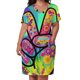 thumbnail image 3 of Peace Man - Hippy Love Vibe Fondo psicodélico Vestido suelto con bolsillo Vestidos de fiesta Vestido para mujeres embarazadas, 3 of 7