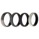 thumbnail image 1 of Juego de anillos de boda de silicona con cepillado doble de 6 mm - Mármol de ROQ para mujer - Anillo de 4 x 11 mm, 1 of 1