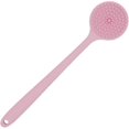 thumbnail image 4 of ZHAOCHENG Cepillo de baño de silicona suave para ducha, cepillo de baño con mango largo, color rosa, 4 of 4