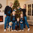 thumbnail image 2 of Nibbcoa Family Matching Christmas Pajamas Set Plaid and Letter Print Holiday Pajamas Sleepwear, 2 of 8