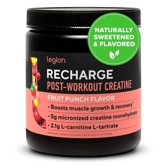 Suplemento para después del entrenamiento LEGION Recharge Fruit Punch, 30 porciones