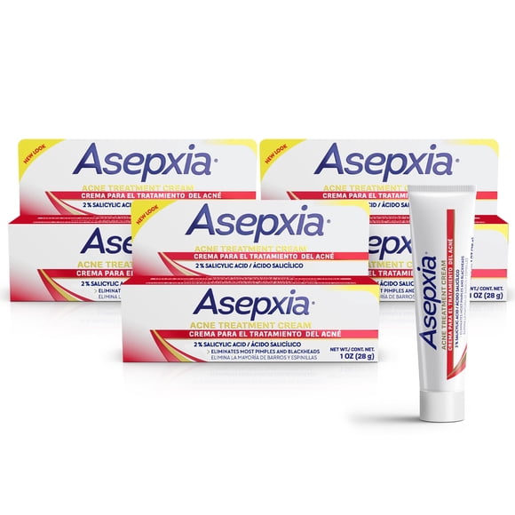 Crema de tratamiento de manchas de acné con asepxia al 2% de ácido salicílico, 30 ml, 3 unidades