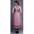 thumbnail image 4 of Bimba Black6 Floral Anarkali Dress Mandarin Collar Sleeveless Kurtis for Women Print Maxi Dress XXX-Large, 4 of 6