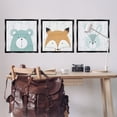 thumbnail image 2 of Stupell Industries Whimsical Woodland Nursery Animals Animals Painting Black Floater Framed Canvas Art Print Wall Art, 25 x 25, Set of 3, 2 of 9