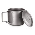 thumbnail image 4 of Aomiun Ultralight Titanium Cup Outdoor Portable 2PCS Cup Set 350ml 650ml Camping Picnic Taza de agua Aomiun Copa de titanio, 4 of 7