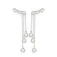 thumbnail image 2 of Pendientes para mujer, regalos para mujer, pendientes largos de perlas con borlas de estilo coreano, pendientes largos de perlas, joyería para mujer, 2 of 5