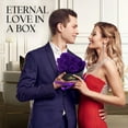 thumbnail image 3 of GLAMOUR BOUTIQUE 7-Piece Forever Flowers Heart Shape Box - Preserved Roses, Immortal Roses That Last A Year - Eternal Rose Preserved Flowers for Delivery Prime Mothers Day & Valentines Day - Purple, 3 of 9