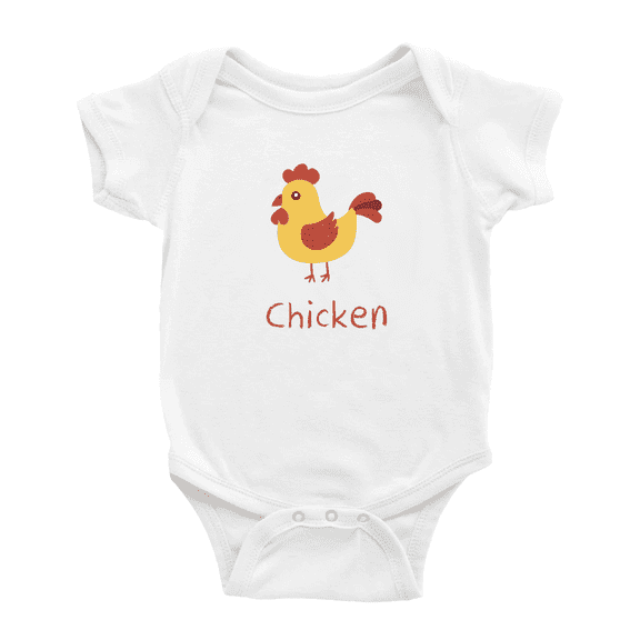 Cartoon Chicken Funny Baby One-pieces Boy Girl Unisex
