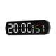 thumbnail image 5 of Reloj digital con pantalla LED grande, silencioso y con indicador de temperatura, reloj de mesa moderno. En blanco y negro, 5 of 9